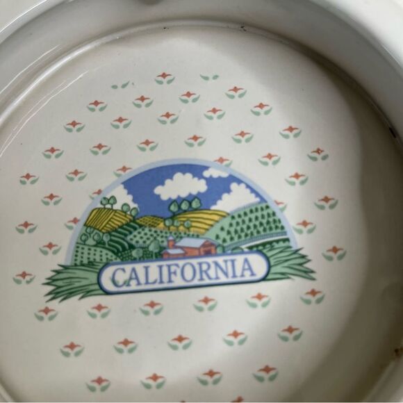 Vintage 80s California Souvenir Ashtray 4 Slot Tourist Universal Studios Cottage - Picture 6 of 10